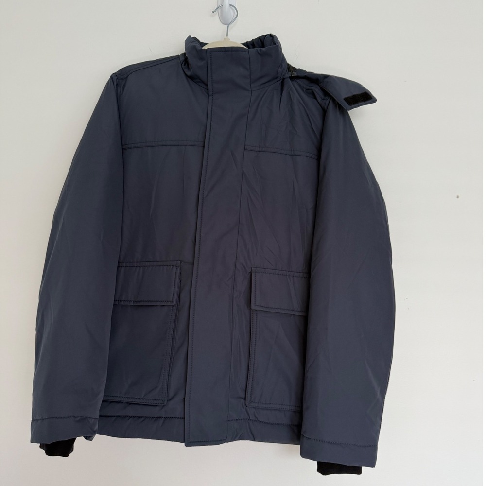 NWOT Everlane Renew Womens Winter Hooded Heavy Parka Coat Small Blue